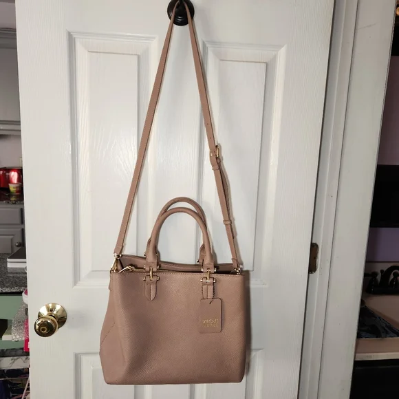 Miztique Purplish Pink Vegan Leather Convertible Crossbody Satchel Bag Purse - Picture 2 of 11